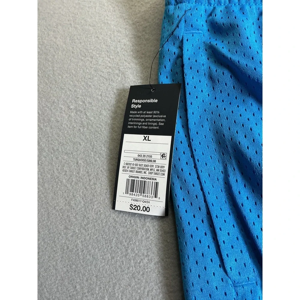 Original Use‎ Mesh Athletic Shorts Men XL Turquoise Active Gym Lounge NWT